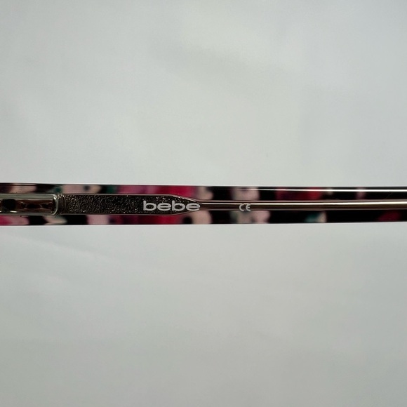 bebe Rose Floral Square Eyeglasses with Case - Frames Only - Picture 5 of 9